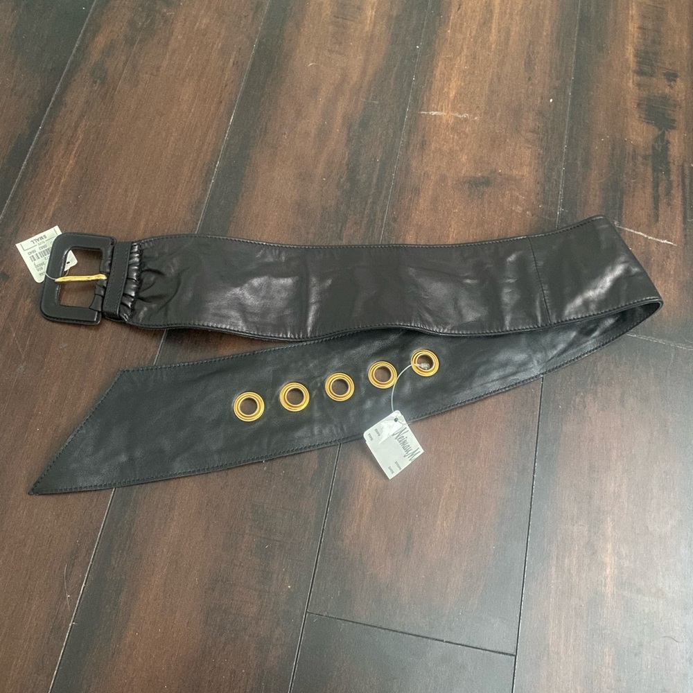 Authentic Black leather Prada belt new with tags
